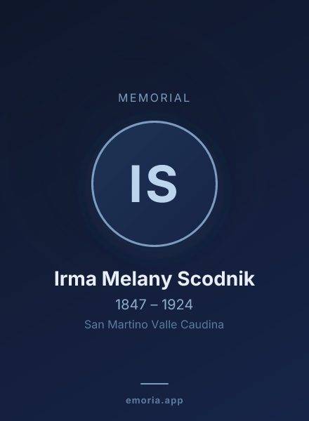 Memorial portrait of Irma Melany Scodnik