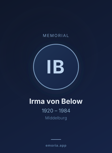 Memorial portrait of Irma von Below