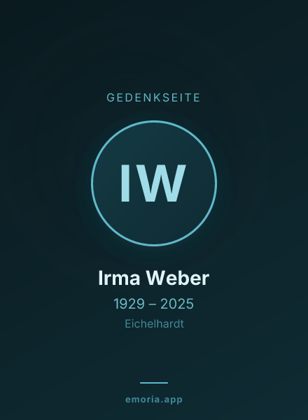 Gedenkportrait von Irma Weber