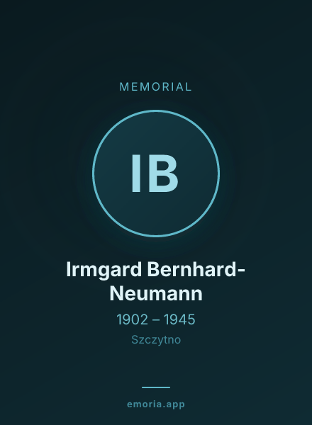 Memorial portrait of Irmgard Bernhard-Neumann