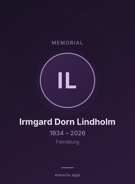 Memorial portrait of Irmgard Dorn Lindholm