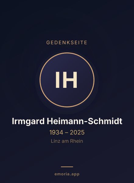 Gedenkportrait von Irmgard Heimann-Schmidt