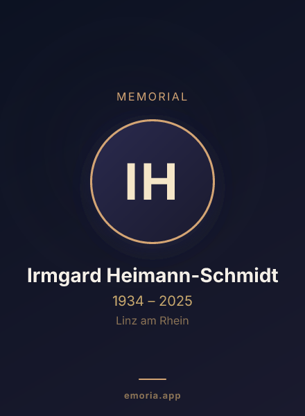 Memorial portrait of Irmgard Heimann-Schmidt