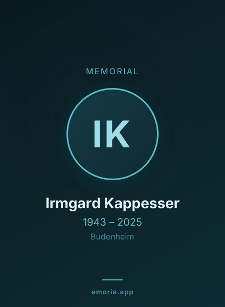 Memorial portrait of Irmgard Kappesser