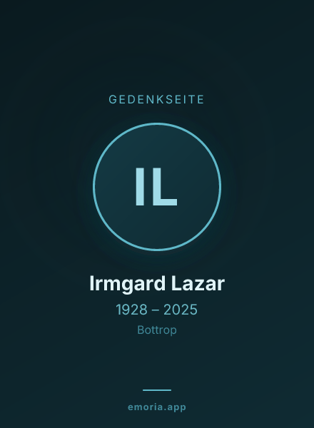 Gedenkportrait von Irmgard Lazar
