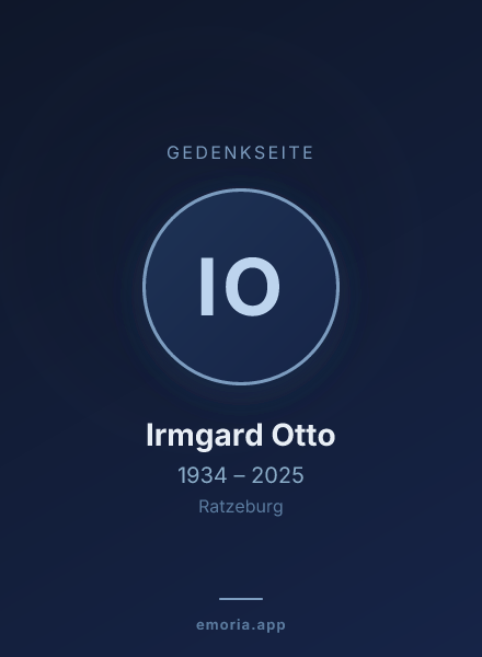 Gedenkportrait von Irmgard Otto