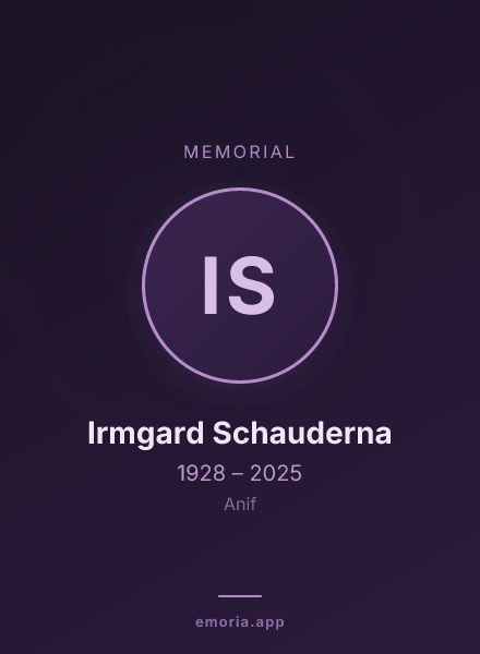 Memorial portrait of Irmgard Schauderna
