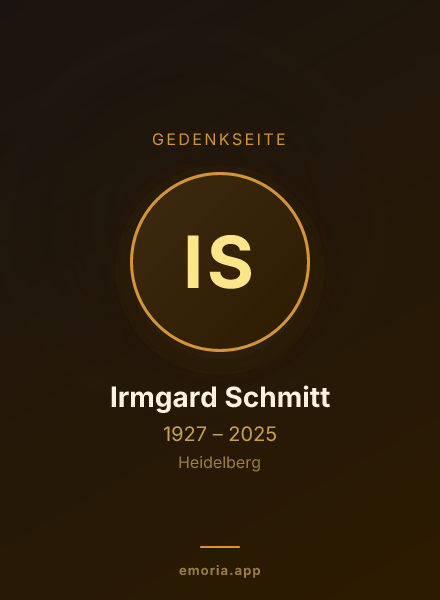 Gedenkportrait von Irmgard Schmitt