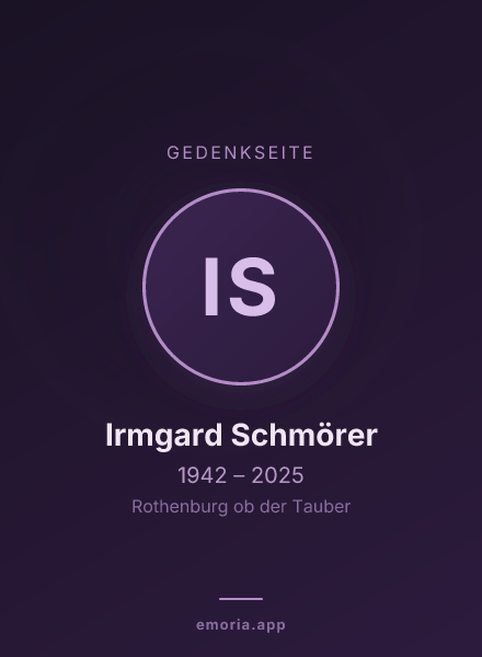 Gedenkportrait von Irmgard Schmörer
