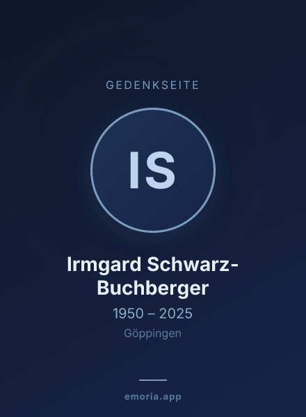 Gedenkportrait von Irmgard Schwarz-Buchberger