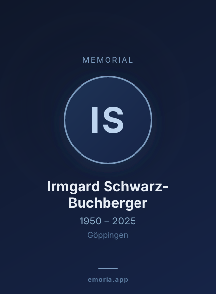 Memorial portrait of Irmgard Schwarz-Buchberger