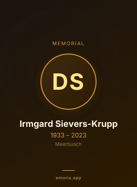 Memorial portrait of Dr. med. Irmgard Sievers-Krupp