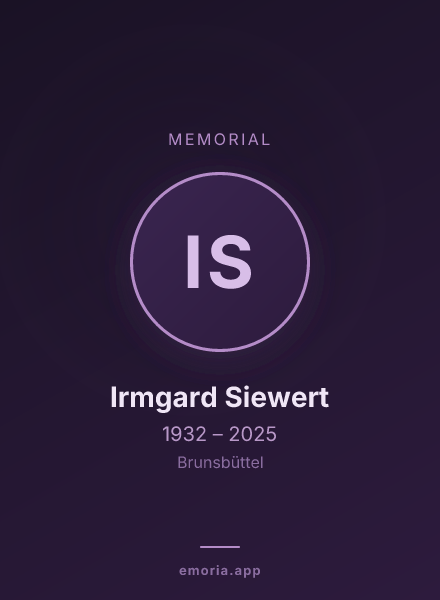 Memorial portrait of Irmgard Siewert
