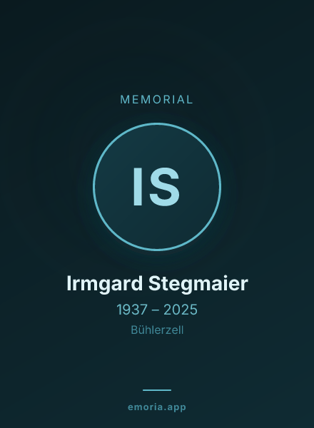 Memorial portrait of Irmgard Stegmaier