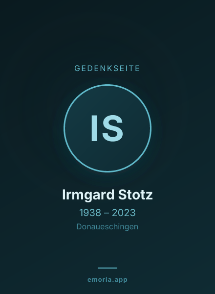 Gedenkportrait von Irmgard Stotz
