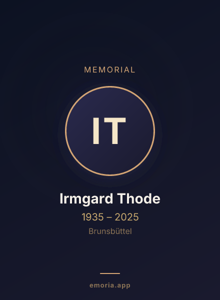 Memorial portrait of Irmgard Thode