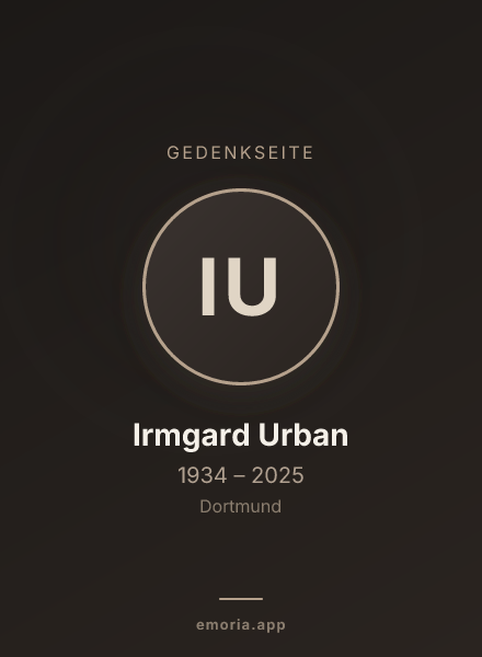 Gedenkportrait von Irmgard Urban
