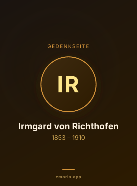 Gedenkportrait von Irmgard von Richthofen