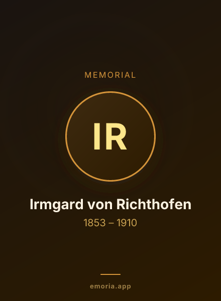 Memorial portrait of Irmgard von Richthofen