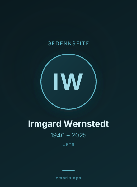 Gedenkportrait von Irmgard Wernstedt