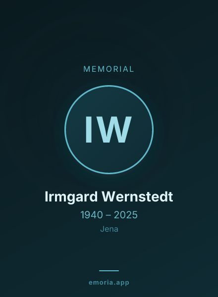 Memorial portrait of Irmgard Wernstedt