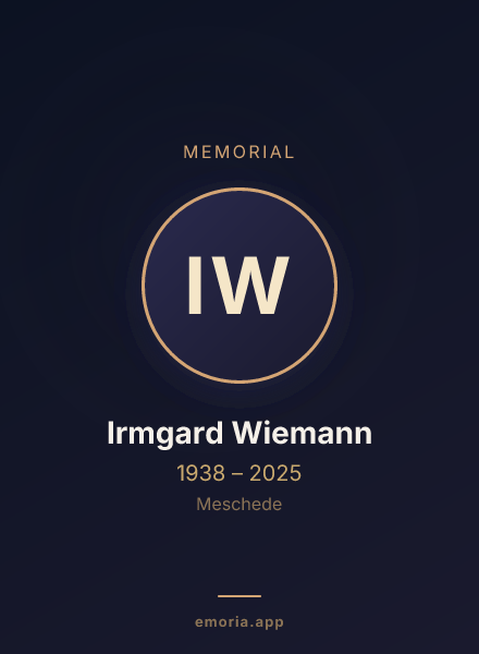 Memorial portrait of Irmgard Wiemann
