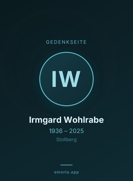 Gedenkportrait von Irmgard Wohlrabe