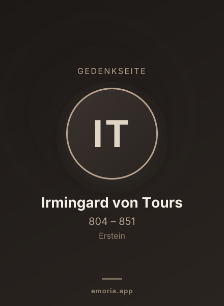 Gedenkportrait von Irmingard von Tours