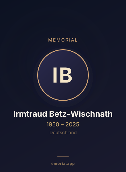 Memorial portrait of Irmtraud Betz-Wischnath