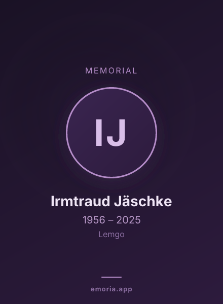 Memorial portrait of Irmtraud Jäschke