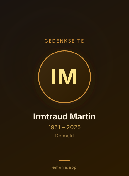 Gedenkportrait von Irmtraud Martin