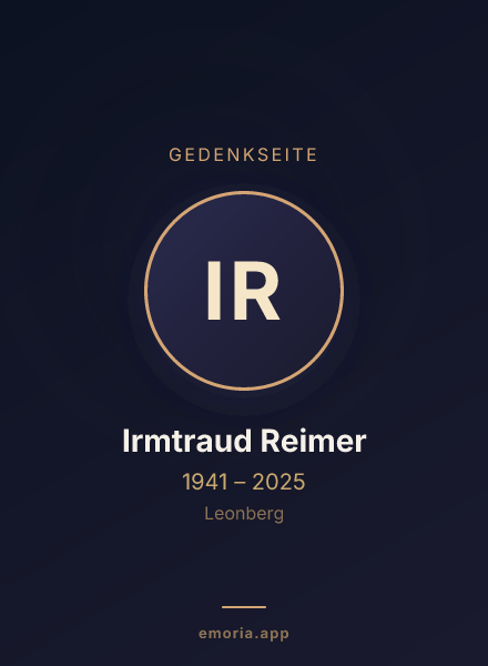 Gedenkportrait von Irmtraud Reimer
