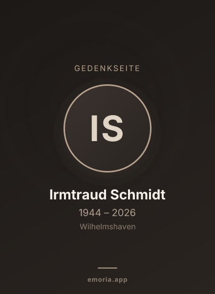 Gedenkportrait von Irmtraud Schmidt