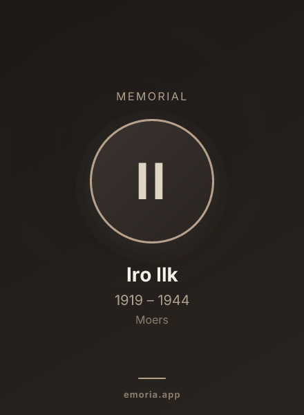 Memorial portrait of Iro Ilk