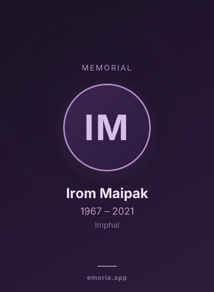 Memorial portrait of Irom Maipak