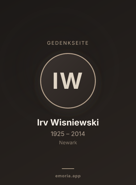 Gedenkportrait von Irv Wisniewski