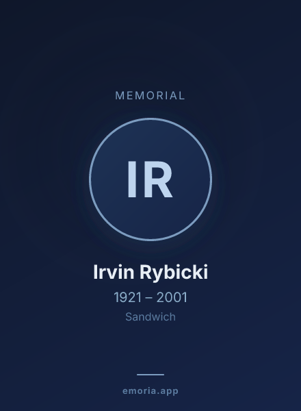 Memorial portrait of Irvin Rybicki