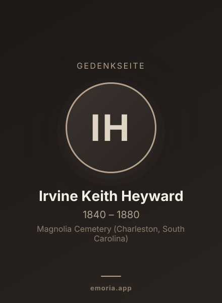Gedenkportrait von Irvine Keith Heyward