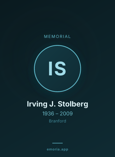 Memorial portrait of Irving J. Stolberg