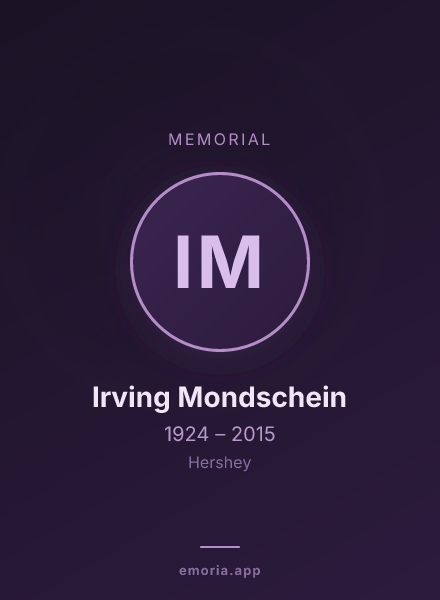Memorial portrait of Irving Mondschein
