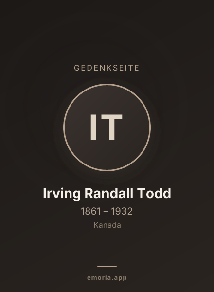 Gedenkportrait von Irving Randall Todd