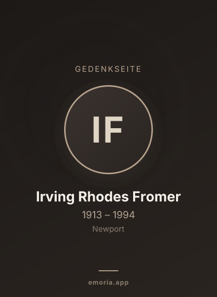 Gedenkportrait von Irving Rhodes Fromer