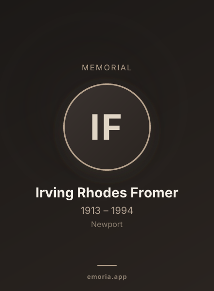 Memorial portrait of Irving Rhodes Fromer