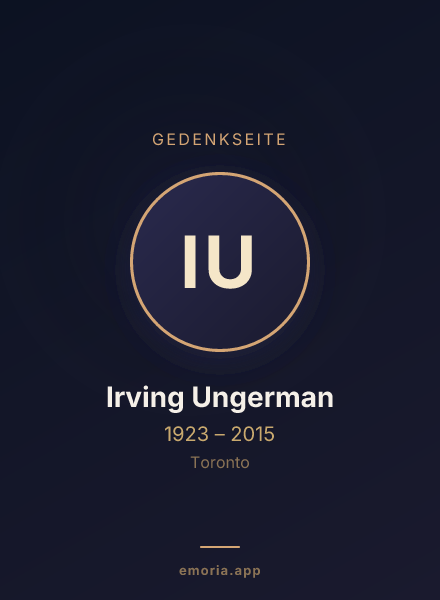 Gedenkportrait von Irving Ungerman