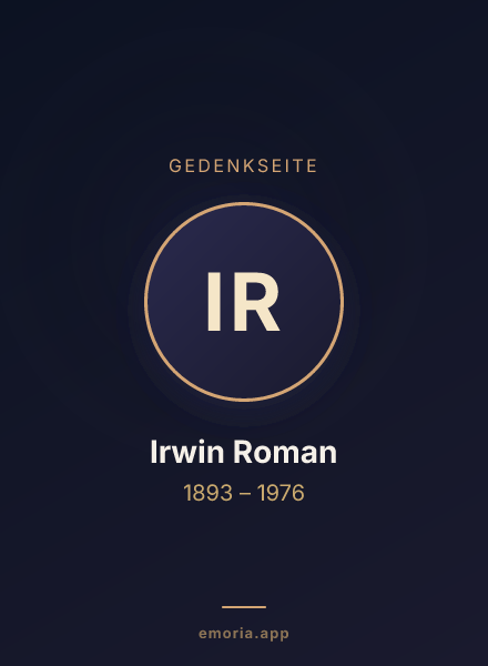 Gedenkportrait von Irwin Roman