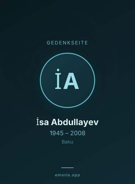 Gedenkportrait von İsa Abdullayev
