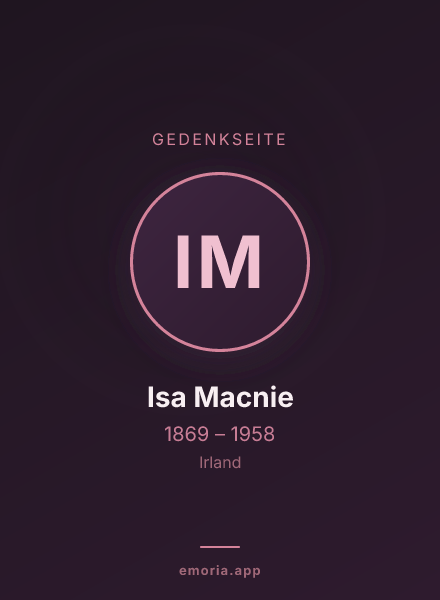 Gedenkportrait von Isa Macnie