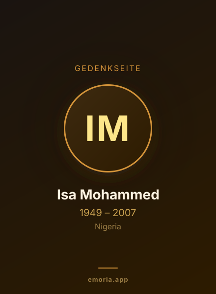Gedenkportrait von Isa Mohammed
