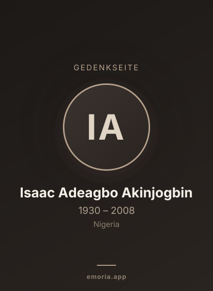 Gedenkportrait von Isaac Adeagbo Akinjogbin