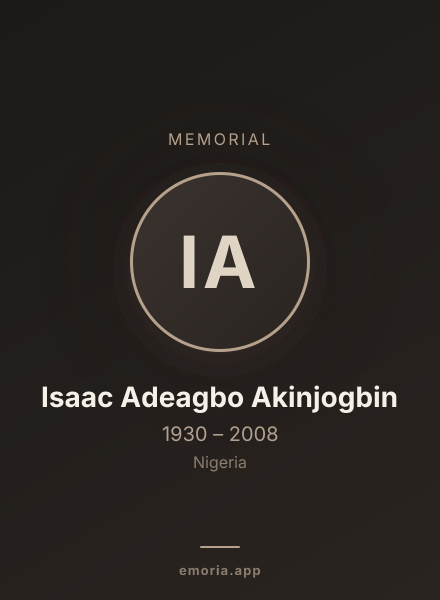 Memorial portrait of Isaac Adeagbo Akinjogbin